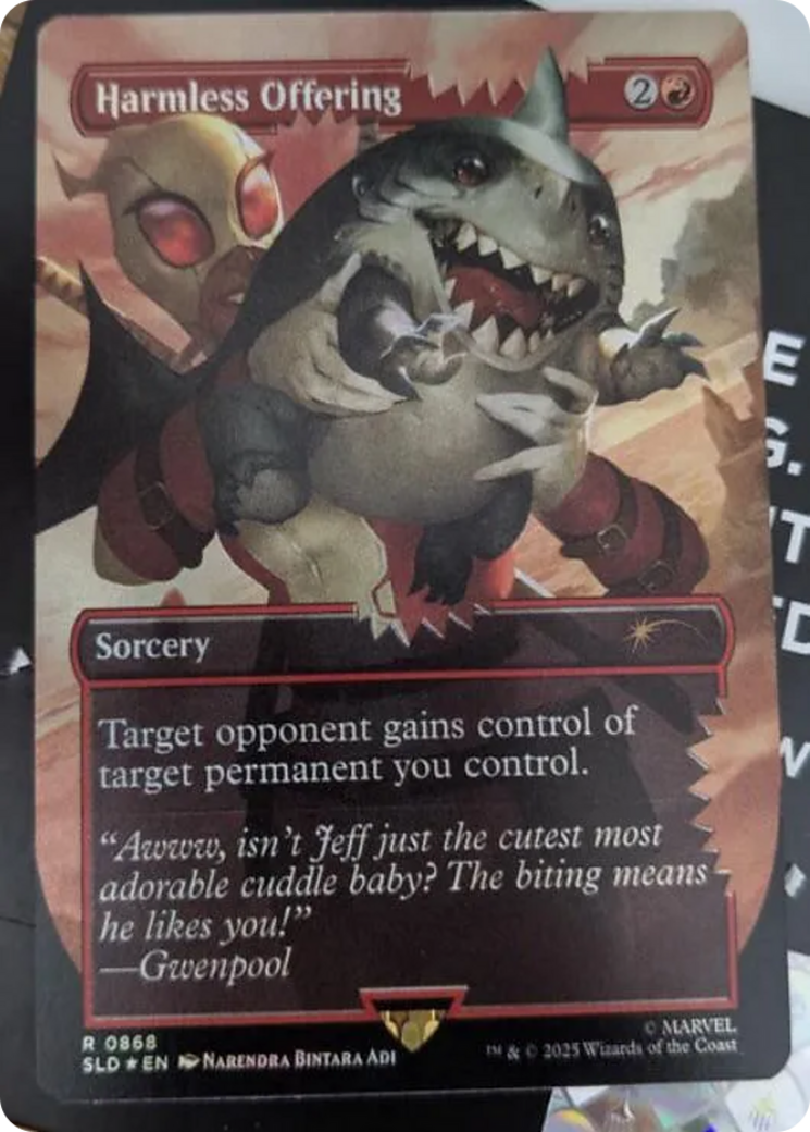Harmless Offering (Rainbow Foil) [Secret Lair Drop Series] | Good Games Cannington