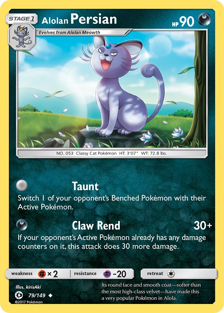 Alolan Persian (79/149) (Cosmos Holo) (Blister Exclusive) [Sun & Moon: Base Set] | Good Games Cannington