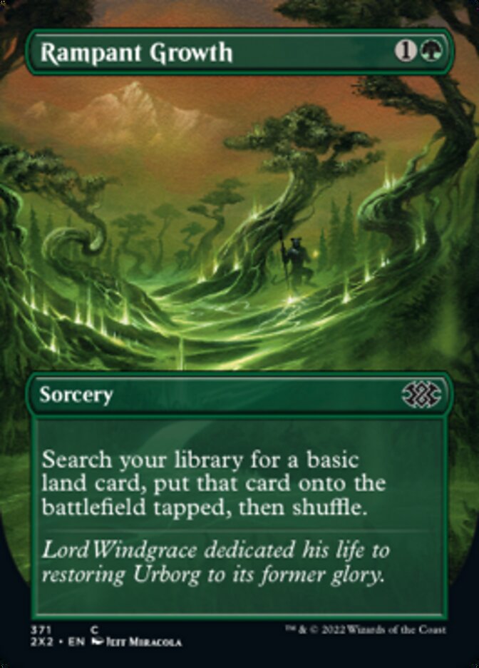 Rampant Growth (Borderless Alternate Art) [Double Masters 2022] | Good Games Cannington