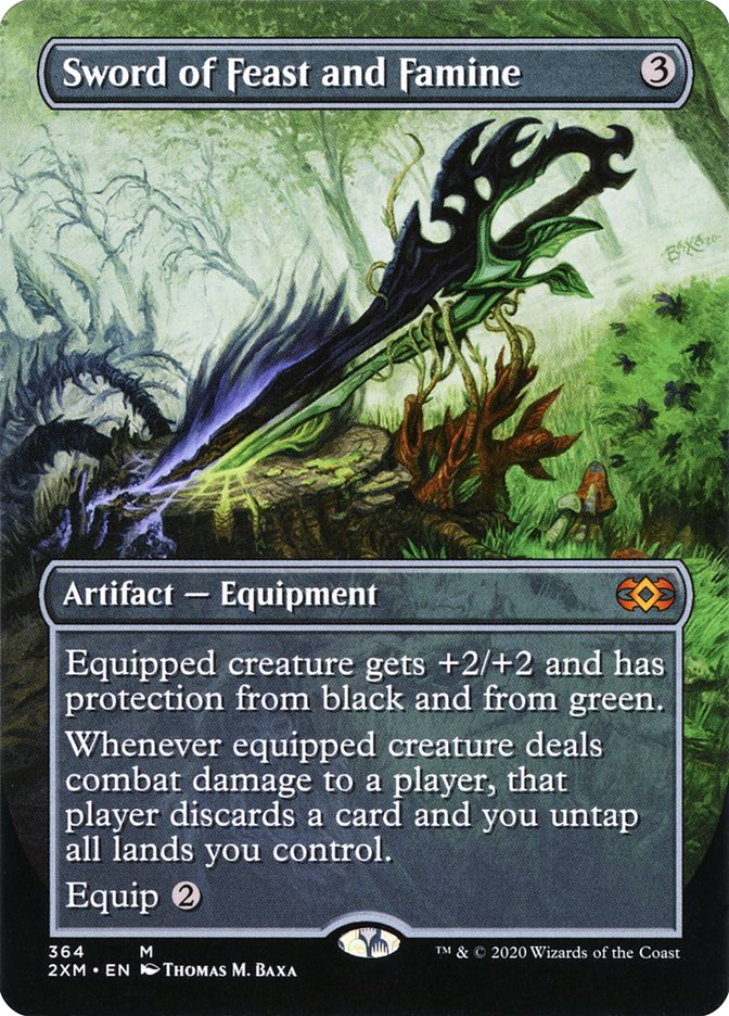 Sword of Feast and Famine (Toppers) [Double Masters] | Good Games Cannington