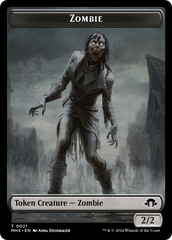 Plant (Ripple Foil) // Zombie Double-Sided Token [Modern Horizons 3 Tokens] | Good Games Cannington
