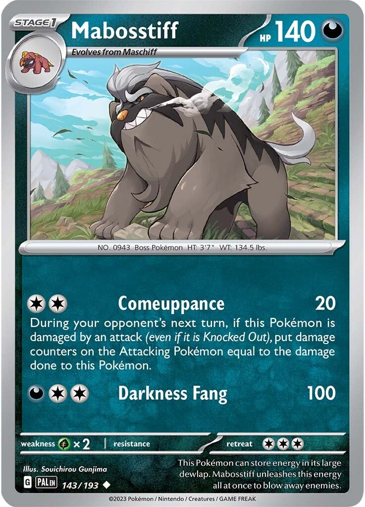 Mabosstiff (143/193) [Scarlet & Violet: Paldea Evolved] | Good Games Cannington