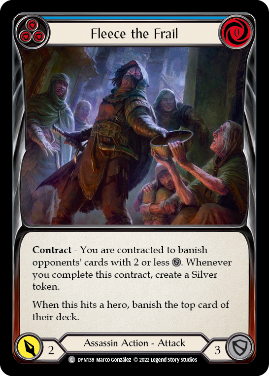 Fleece the Frail (Blue) [DYN138] (Dynasty)  Rainbow Foil | Good Games Cannington