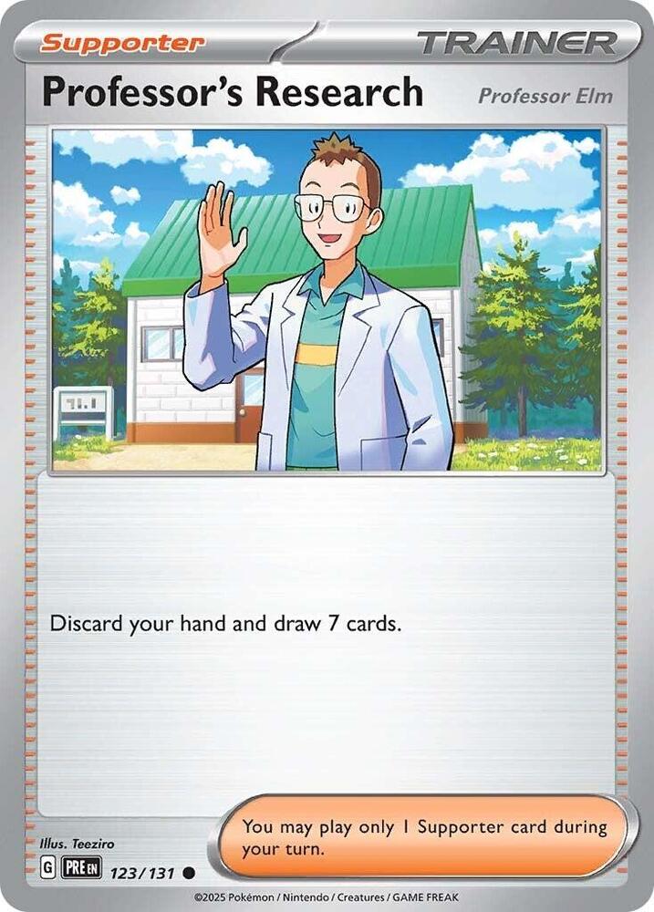 Professor's Research (123/131) [Professor Elm] [Scarlet & Violet: Prismatic Evolutions] | Good Games Cannington