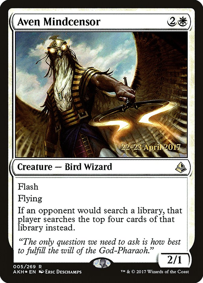 Aven Mindcensor [Amonkhet Prerelease Promos] | Good Games Cannington