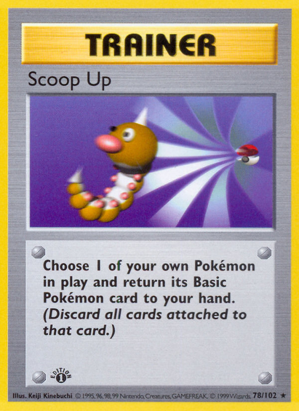 Scoop Up (78/102) (Shadowless) [Base Set 1st Edition] | Good Games Cannington