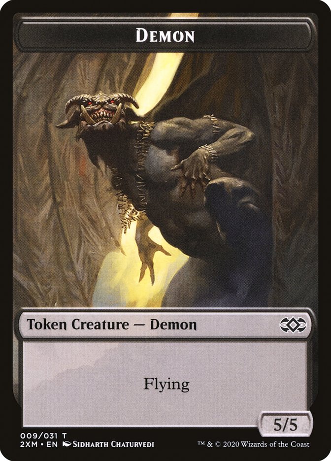 Demon Token [Double Masters Tokens] | Good Games Cannington