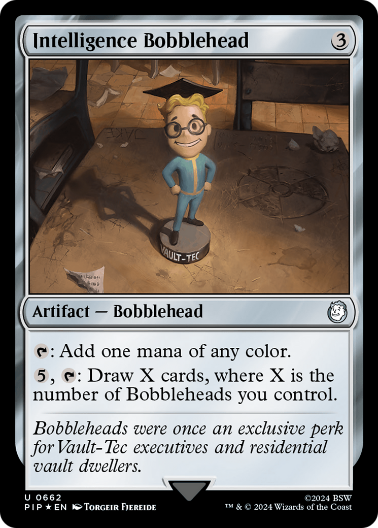 Intelligence Bobblehead (Surge Foil) [Fallout] | Good Games Cannington