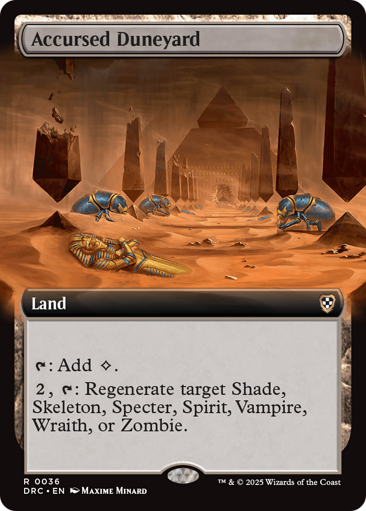 Accursed Duneyard (Extended Art) [Aetherdrift Commander] | Good Games Cannington