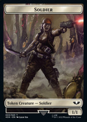 Soldier (003) // Ultramarines Honour Guard Double-Sided Token (Surge Foil) [Warhammer 40,000 Tokens] | Good Games Cannington