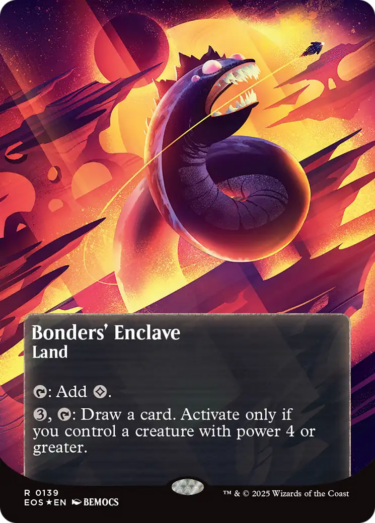 Bonders' Enclave (0136) (Borderless) (Galaxy Foil) [Edge of Eternities: Stellar Sights] | Good Games Cannington