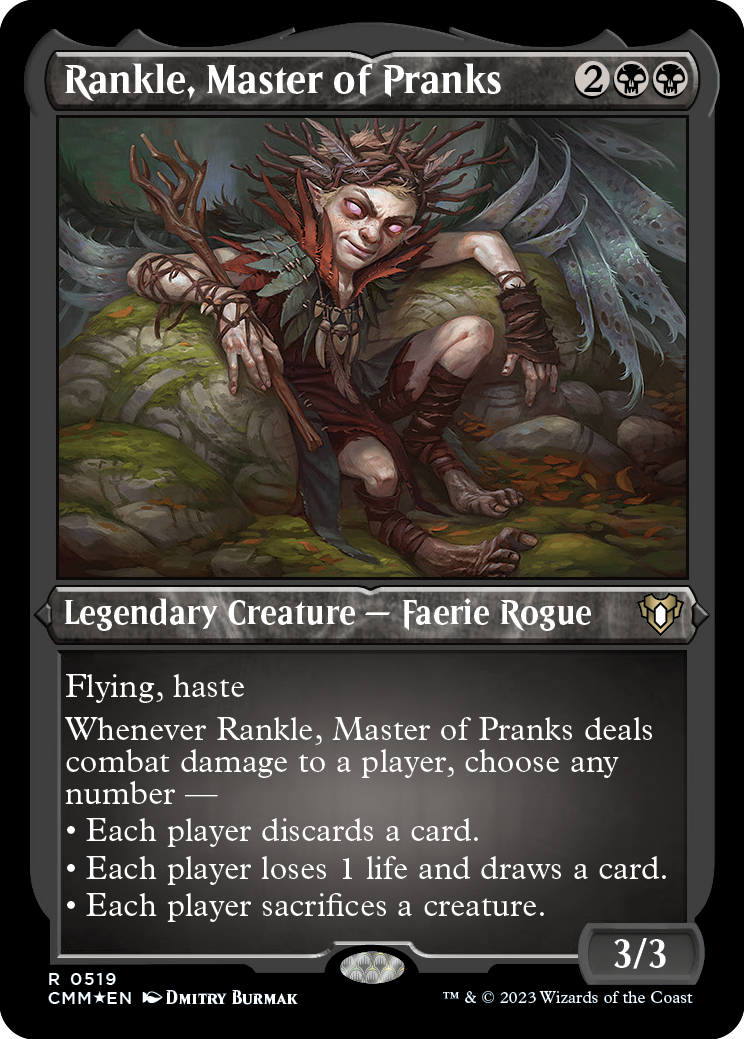 Rankle, Master of Pranks (Foil Etched) [Commander Masters] | Good Games Cannington