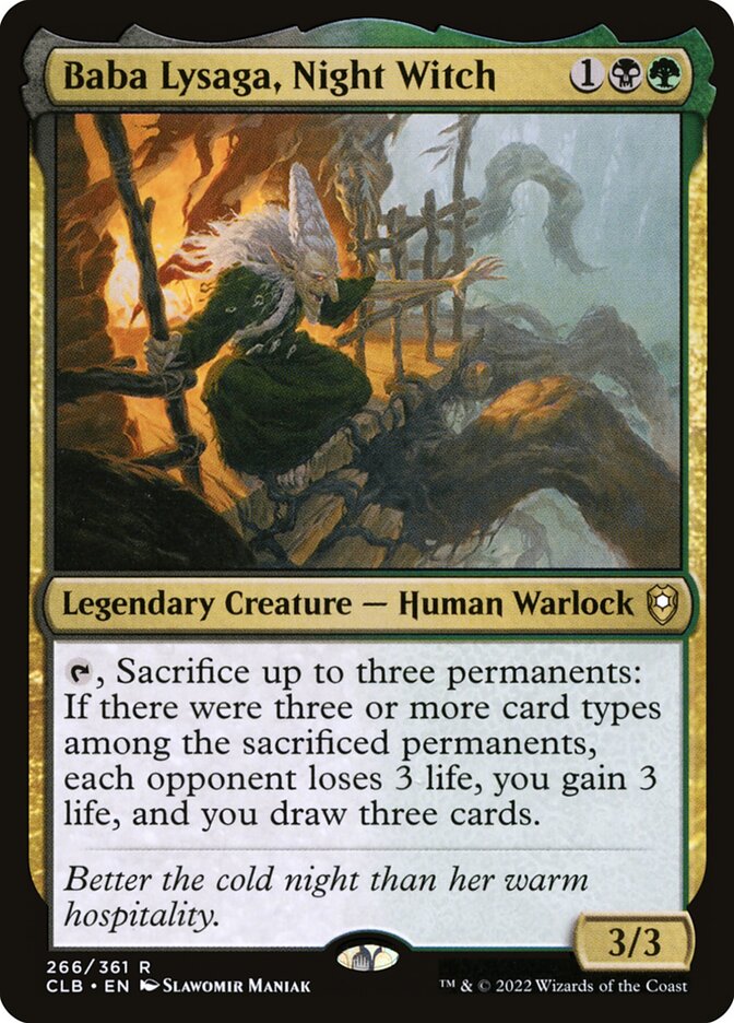 Baba Lysaga, Night Witch 266/361 (Commander Legends: Battle for Baldur's Gate)  | Good Games Cannington