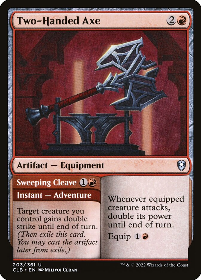 Two Handed Axe 203 (Commander Legends: Battle for Baldur's Gate)  - Foil | Good Games Cannington