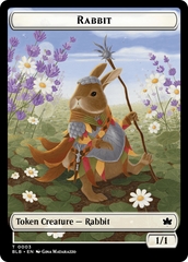 Agate Instigator // Rabbit Double-Sided Token [Bloomburrow Commander Tokens] | Good Games Cannington
