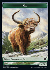 Treasure // Ox Double-Sided Token [Commander Legends: Battle for Baldur's Gate Tokens] | Good Games Cannington