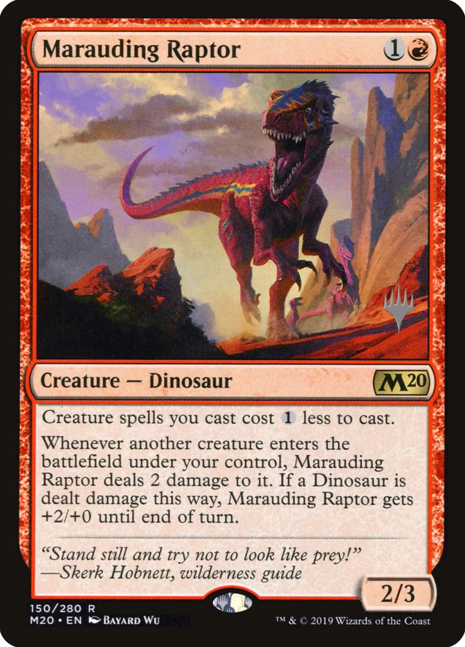 Marauding Raptor (Promo Pack) [Core Set 2020 Promos] | Good Games Cannington