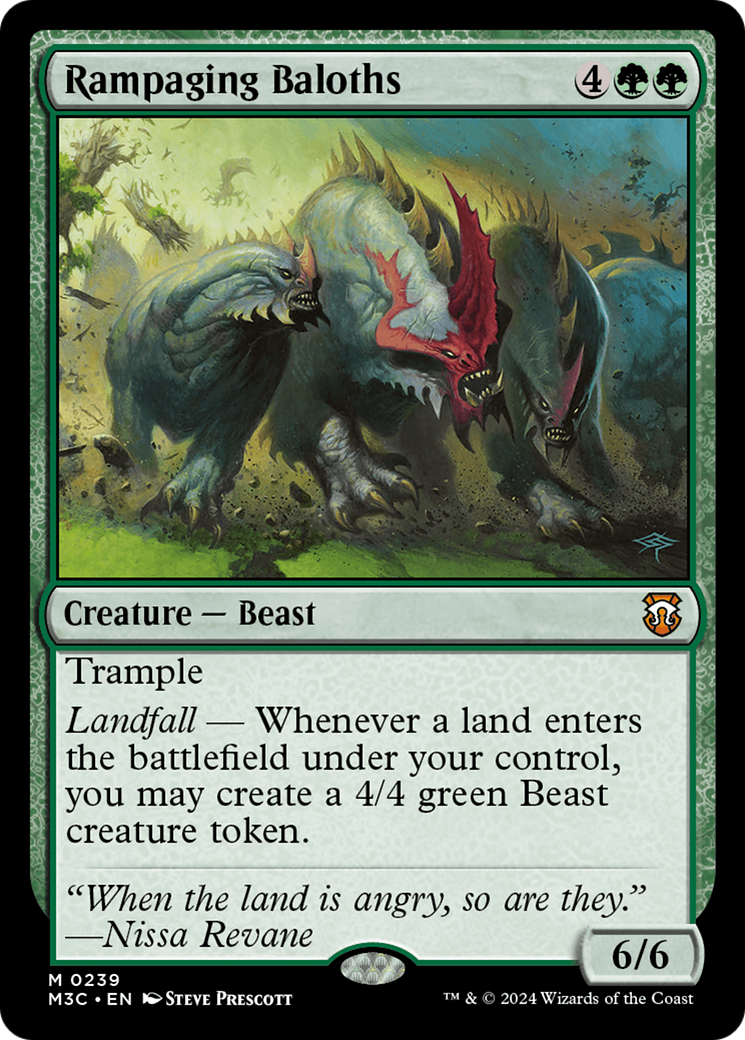 Rampaging Baloths (Ripple Foil) [Modern Horizons 3 Commander] | Good Games Cannington