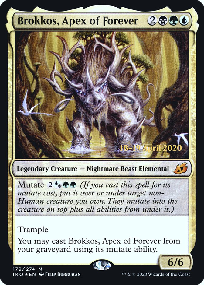 Brokkos, Apex of Forever [Ikoria: Lair of Behemoths Prerelease Promos] | Good Games Cannington