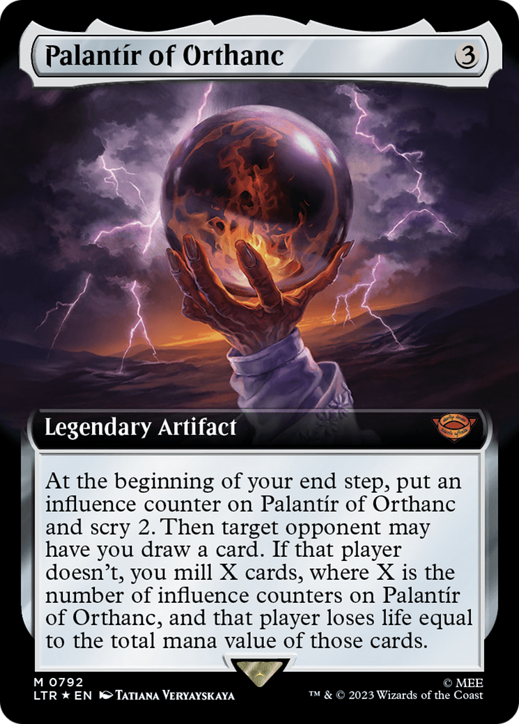 Palantir of Orthanc (Extended Art) (Surge Foil) [The Lord of the Rings: Tales of Middle-Earth] | Good Games Cannington