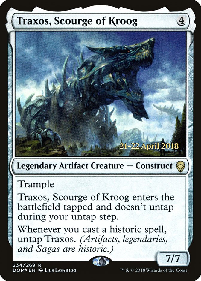 Traxos, Scourge of Kroog [Dominaria Prerelease Promos] | Good Games Cannington
