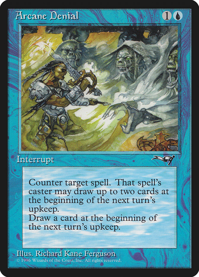 Arcane Denial (Holding Sword) [Alliances] | Good Games Cannington