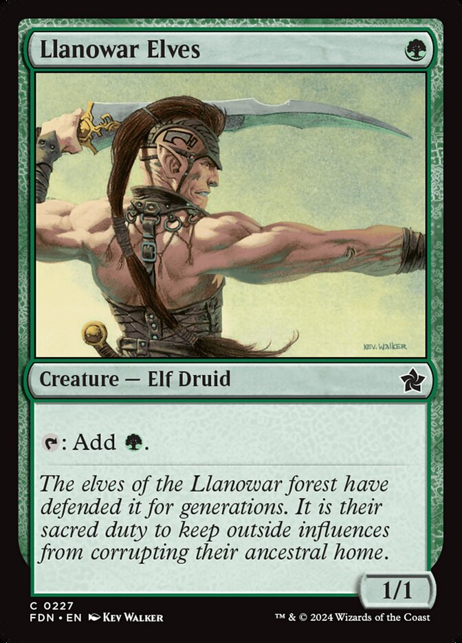 Llanowar Elves 227 (Foundations)  - Foil | Good Games Cannington
