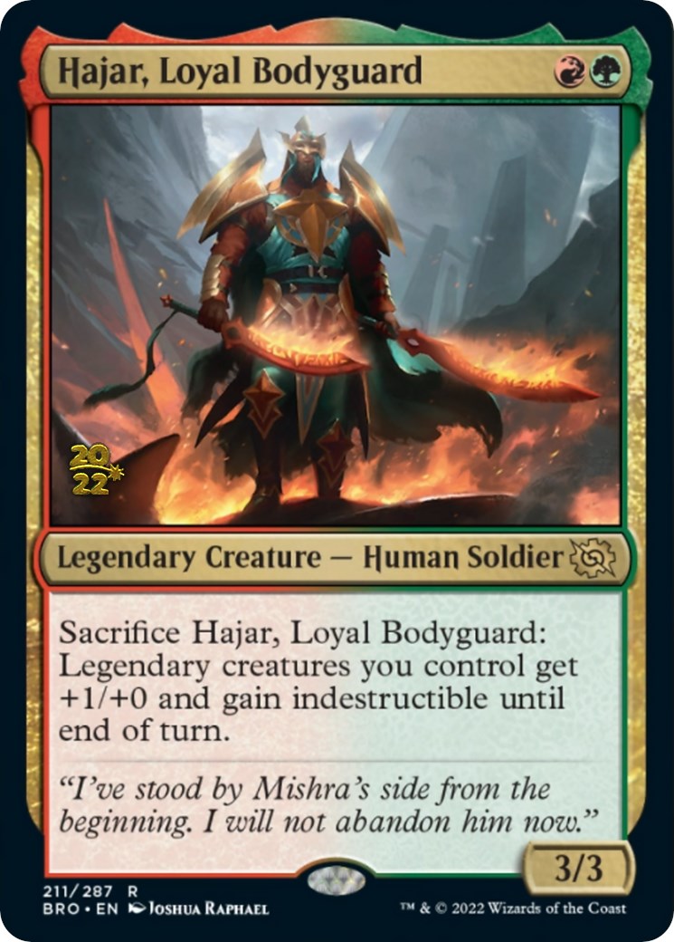 Hajar, Loyal Bodyguard [The Brothers' War Prerelease Promos] | Good Games Cannington