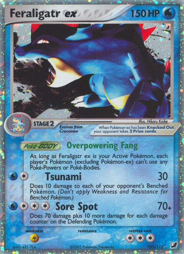 Feraligatr ex (103/115) [EX: Unseen Forces] | Good Games Cannington