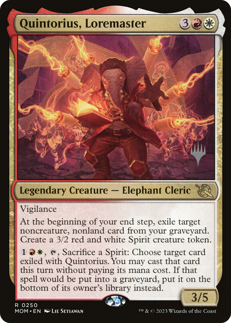 Quintorius, Loremaster (Promo Pack) [March of the Machine Promos] | Good Games Cannington