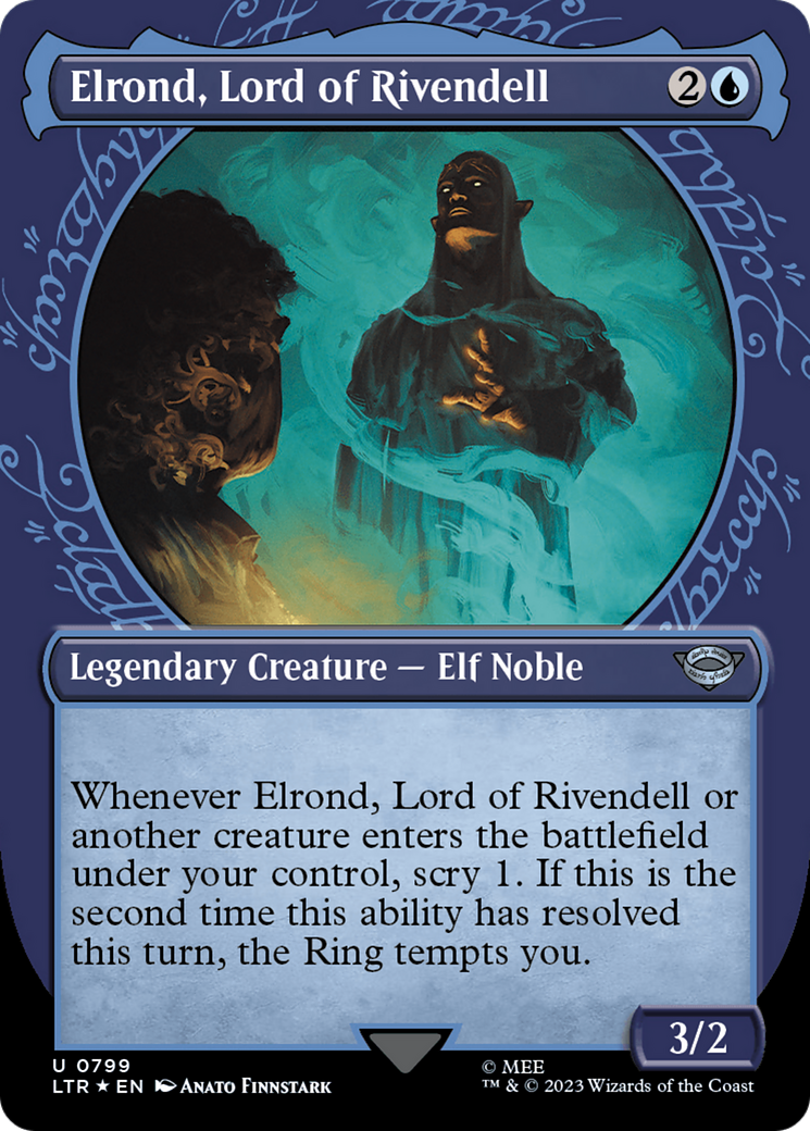 Elrond, Lord of Rivendell (Showcase) (Surge Foil) [The Lord of the Rings: Tales of Middle-Earth] | Good Games Cannington