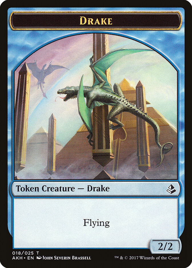 Angel of Sanctions // Drake Double-Sided Token [Amonkhet Tokens] | Good Games Cannington