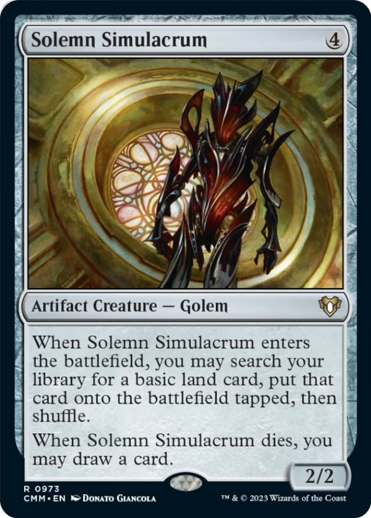 Solemn Simulacrum [Commander Masters] | Good Games Cannington