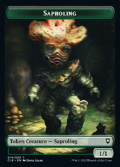 Treasure // Saproling Double-Sided Token [Commander Legends: Battle for Baldur's Gate Tokens] | Good Games Cannington