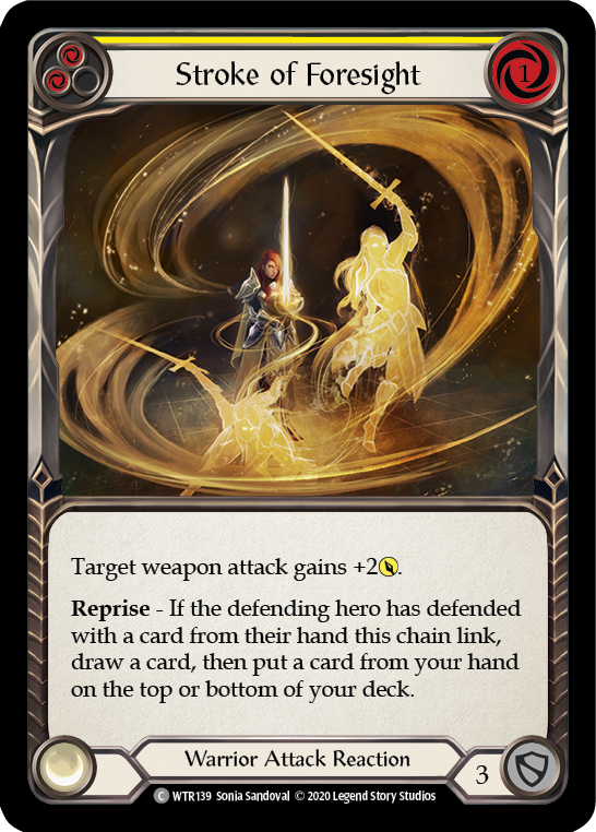 Stroke of Foresight (Yellow) [U-WTR139] (Welcome to Rathe Unlimited)  Unlimited Normal | Good Games Cannington