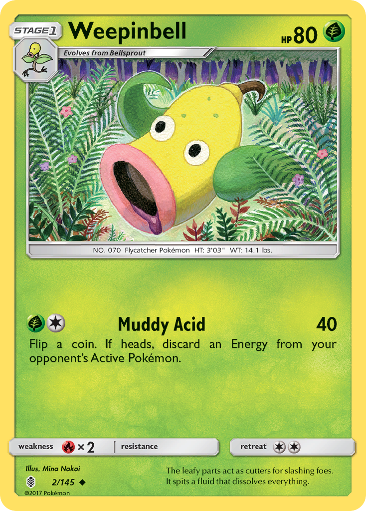 Weepinbell (2/145) [Sun & Moon: Guardians Rising] | Good Games Cannington