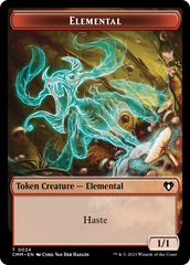Elemental (0024) // Dwarf Berserker Double-Sided Token [Commander Masters Tokens] | Good Games Cannington