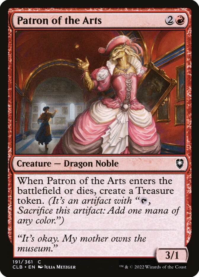 Patron of the Arts 191 (Commander Legends: Battle for Baldur's Gate)  - Foil | Good Games Cannington