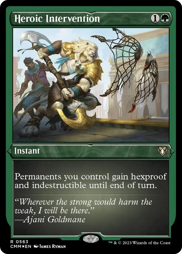 Heroic Intervention (Foil Etched) [Commander Masters] | Good Games Cannington