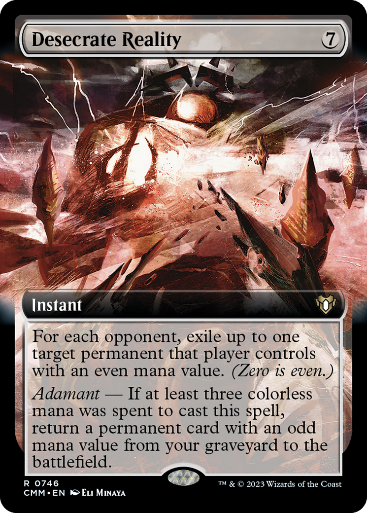 Desecrate Reality (Extended Art) [Commander Masters] | Good Games Cannington