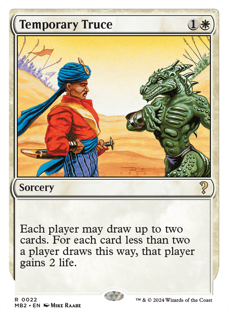 Temporary Truce (White Border) [Mystery Booster 2] | Good Games Cannington