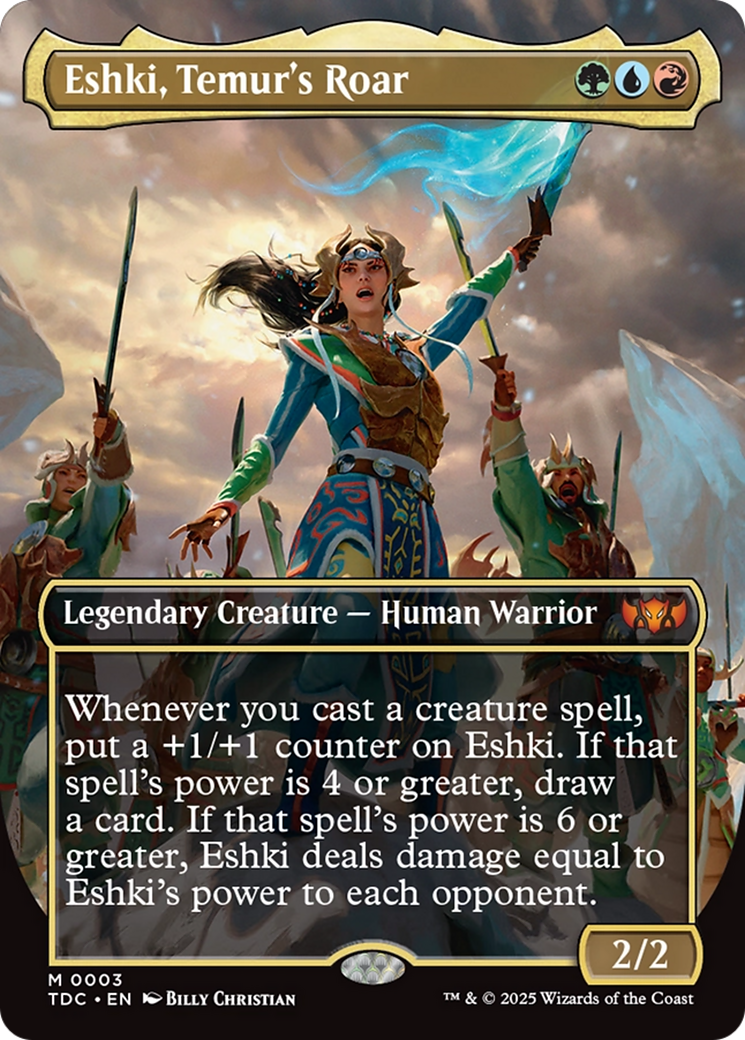 Eshki, Temur's Roar (Borderless) [Tarkir: Dragonstorm Commander] | Good Games Cannington