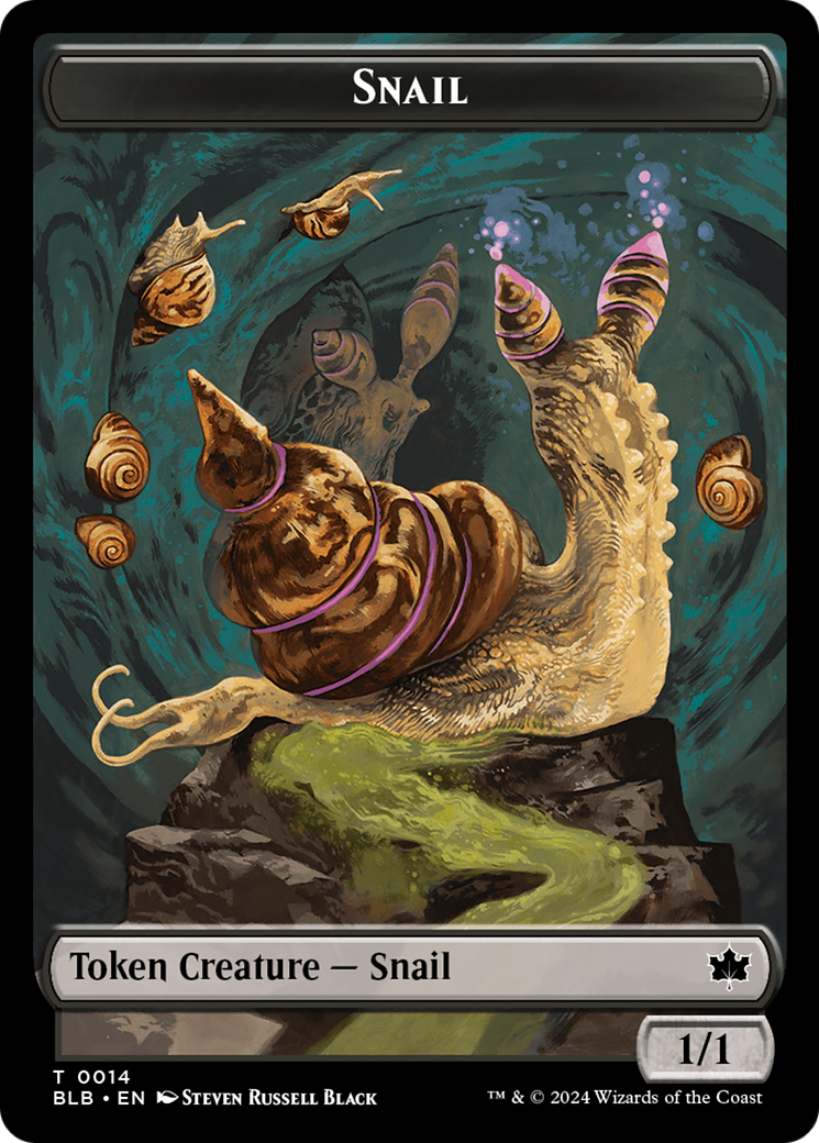 Snail // Thundertrap Trainer Double-Sided Token [Bloomburrow Tokens] | Good Games Cannington