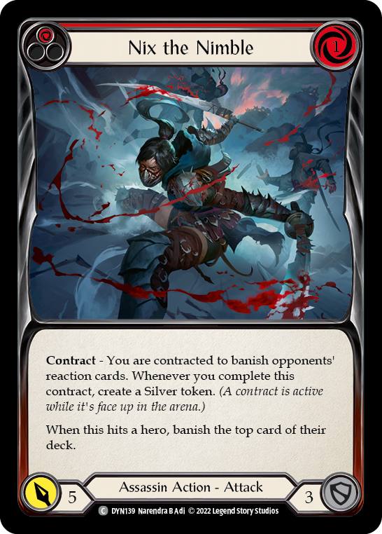Nix the Nimble (Red) [DYN139] (Dynasty)  Rainbow Foil | Good Games Cannington