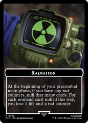 Radiation // Warrior Double-Sided Token [Fallout Tokens] | Good Games Cannington