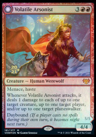 Volatile Arsonist // Dire-Strain Anarchist [Innistrad: Crimson Vow Prerelease Promos] | Good Games Cannington