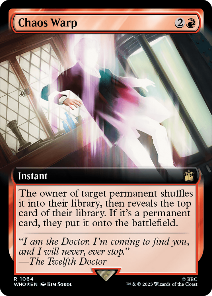 Chaos Warp (Extended Art) (Surge Foil) [Doctor Who] | Good Games Cannington
