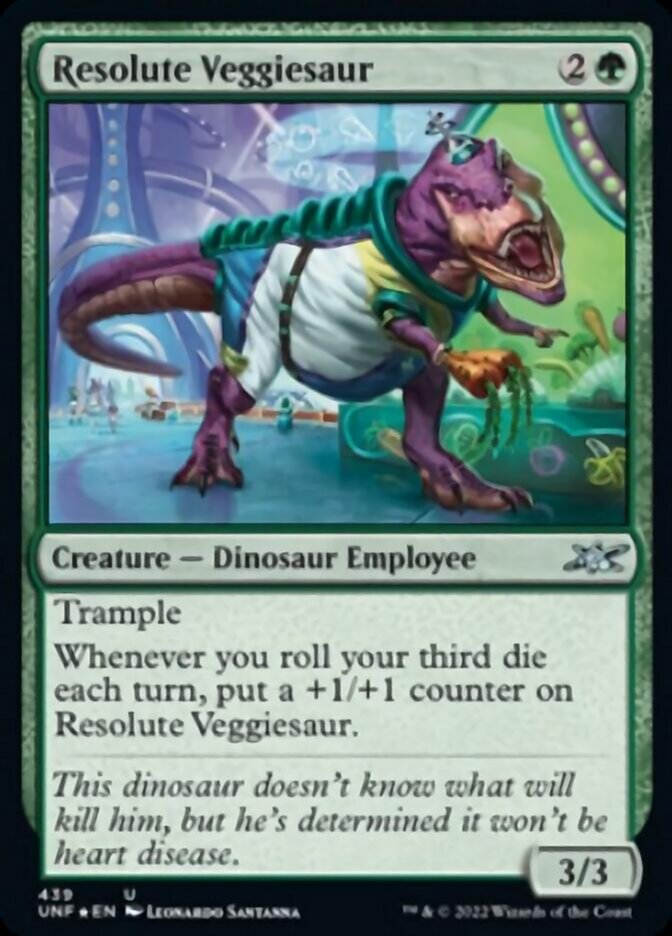 Resolute Veggiesaur (Galaxy Foil) [Unfinity] | Good Games Cannington