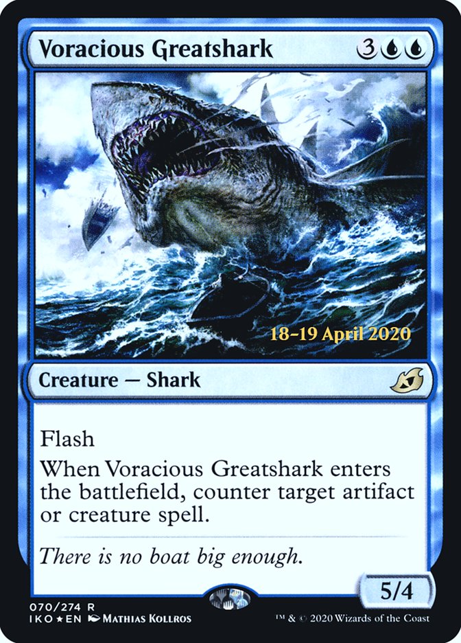 Voracious Greatshark [Ikoria: Lair of Behemoths Prerelease Promos] | Good Games Cannington