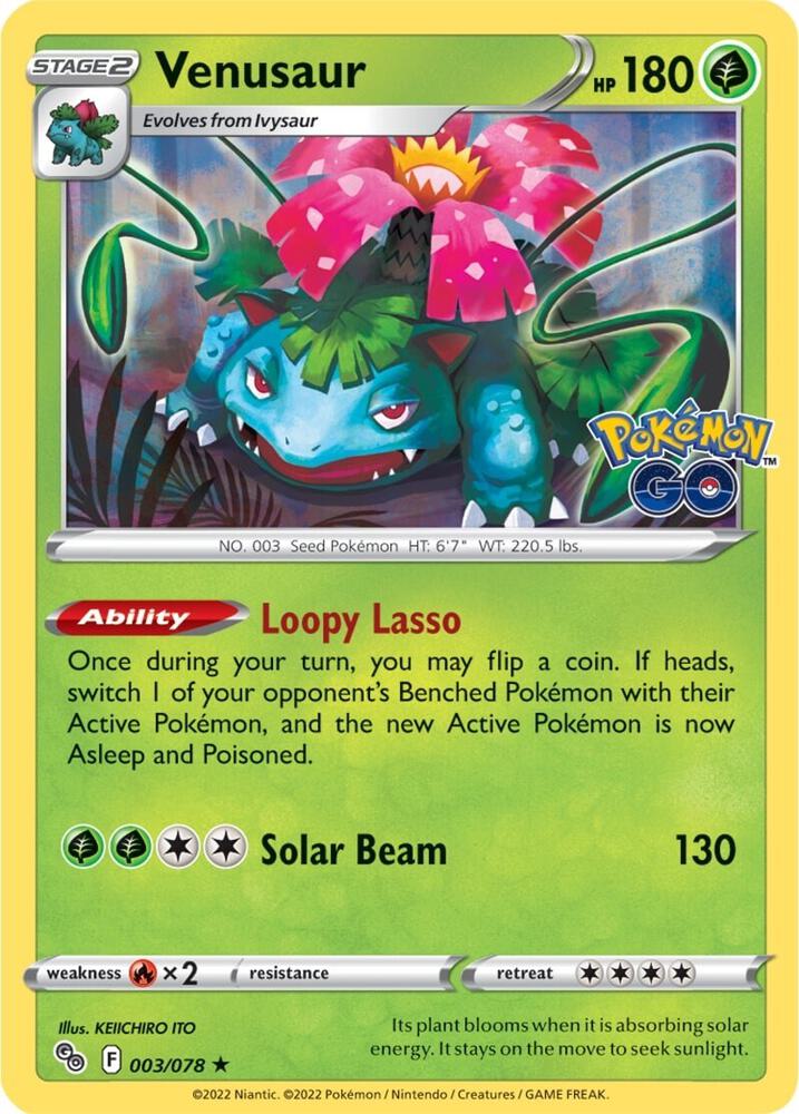 Venusaur 003/078 (Pokemon GO)  - Holofoil | Good Games Cannington